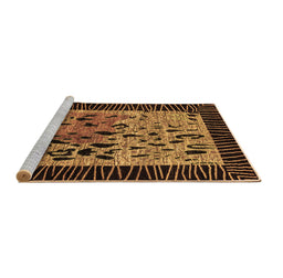 Sideview of Machine Washable Animal Brown Modern Rug, wshabs3320brn