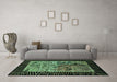 Machine Washable Animal Turquoise Modern Area Rugs in a Living Room,, wshabs3320turq