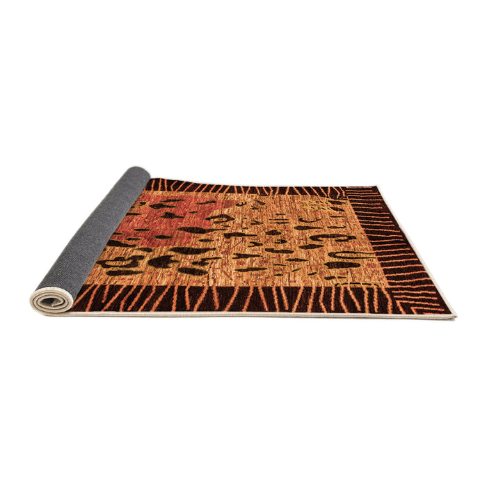 Sideview of Animal Orange Modern Rug, abs3320org