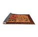 Sideview of Animal Orange Modern Rug, abs3320org