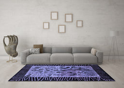 Machine Washable Animal Blue Modern Rug in a Living Room, wshabs3320blu