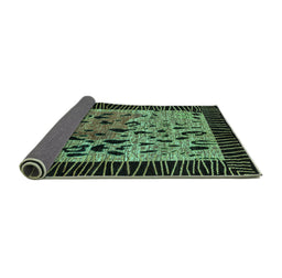 Sideview of Animal Turquoise Modern Rug, abs3320turq