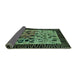 Sideview of Animal Turquoise Modern Rug, abs3320turq