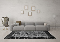 Machine Washable Animal Gray Modern Rug in a Living Room,, wshabs3320gry