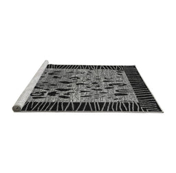Sideview of Machine Washable Animal Gray Modern Rug, wshabs3320gry