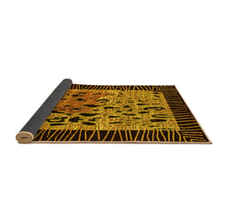 Sideview of Animal Yellow Modern Rug, abs3320yw