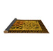 Sideview of Animal Yellow Modern Rug, abs3320yw