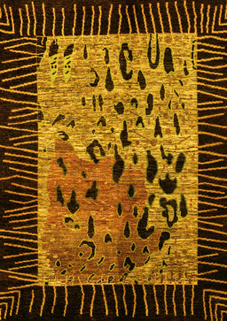 Animal Yellow Modern Rug, abs3320yw