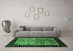 Machine Washable Animal Emerald Green Modern Area Rugs in a Living Room,, wshabs3320emgrn