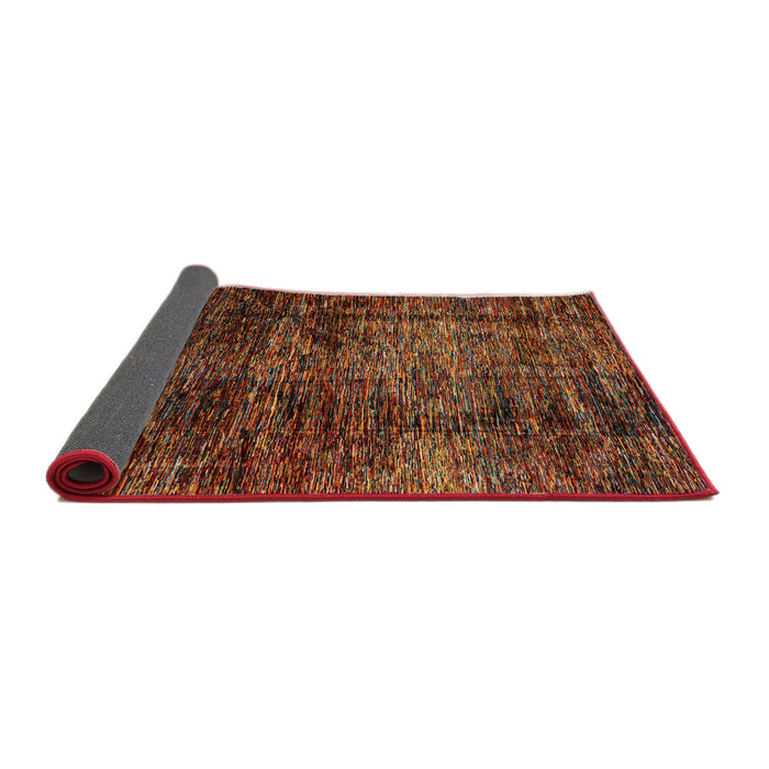 Sideview of Abstract Dark Red Modern Rug, abs3321