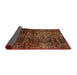 Sideview of Abstract Dark Red Modern Rug, abs3321