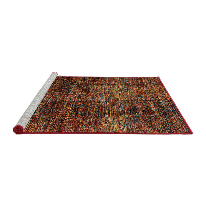 Sideview of Machine Washable Abstract Dark Red Rug, wshabs3321