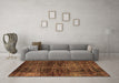 Machine Washable Abstract Brown Modern Rug in a Living Room,, wshabs3321brn