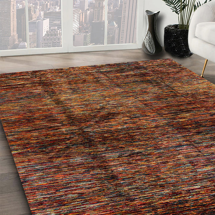 Machine Washable Abstract Dark Red Rug in a Family Room, wshabs3321