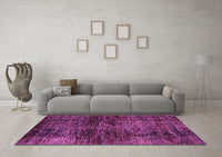 Machine Washable Abstract Purple Modern Rug, wshabs3321pur