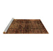 Sideview of Machine Washable Abstract Brown Modern Rug, wshabs3321brn