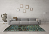 Machine Washable Abstract Light Blue Modern Rug, wshabs3321lblu