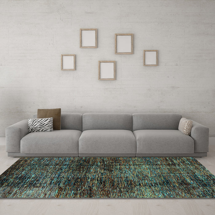 Machine Washable Abstract Light Blue Modern Rug in a Living Room, wshabs3321lblu