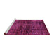 Sideview of Machine Washable Abstract Pink Modern Rug, wshabs3321pnk