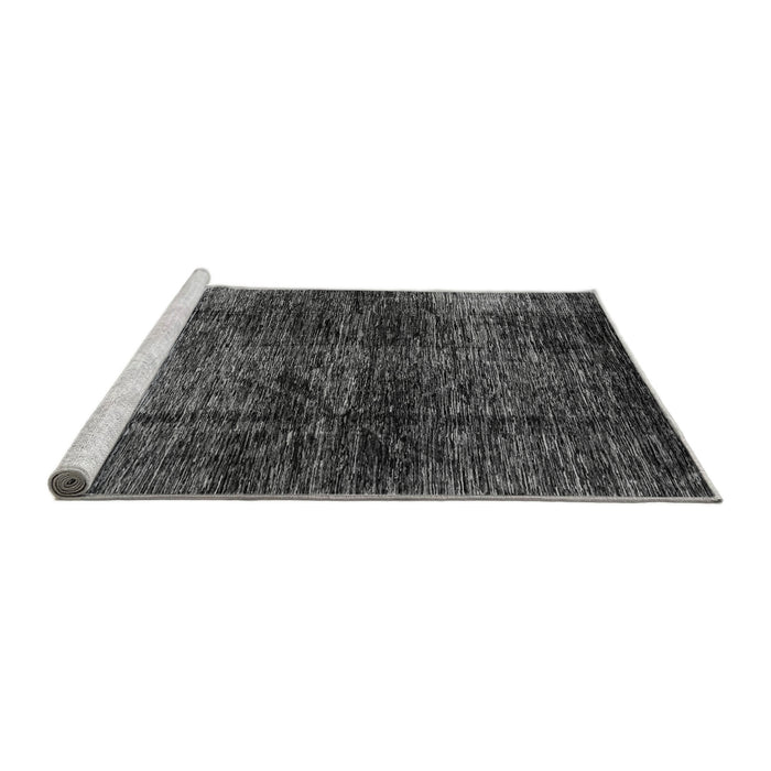 Sideview of Machine Washable Abstract Gray Modern Rug, wshabs3321gry