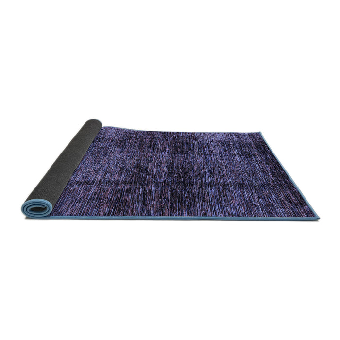 Sideview of Abstract Blue Modern Rug, abs3321blu