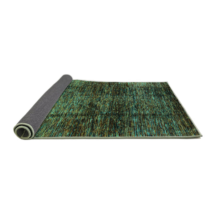 Sideview of Abstract Turquoise Modern Rug, abs3321turq