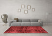 Modern Red Washable Rugs