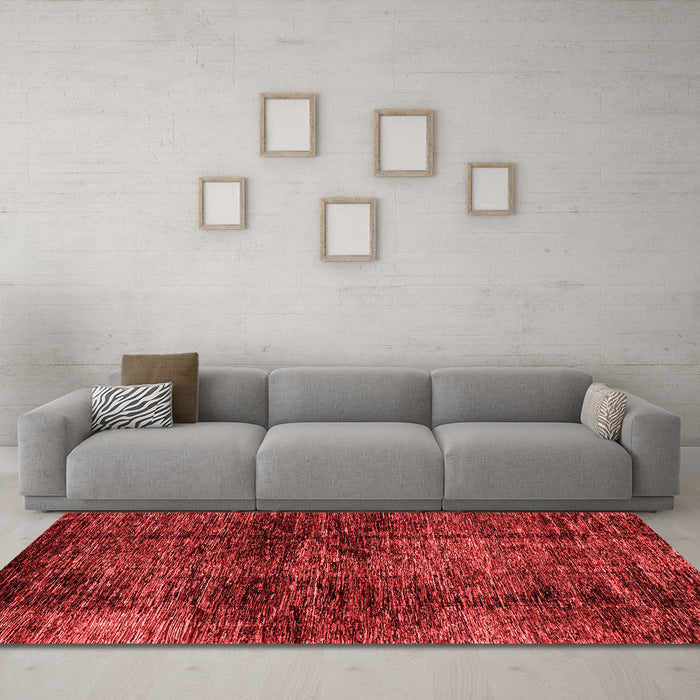 Modern Red Washable Rugs