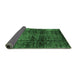 Sideview of Abstract Emerald Green Modern Rug, abs3321emgrn