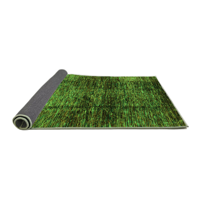 Sideview of Abstract Green Modern Rug, abs3321grn