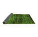 Sideview of Abstract Green Modern Rug, abs3321grn