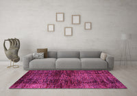 Machine Washable Abstract Pink Modern Rug, wshabs3321pnk