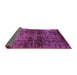 Sideview of Abstract Purple Modern Rug, abs3321pur