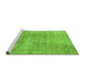 Sideview of Machine Washable Abstract Green Modern Area Rugs, wshabs3322grn