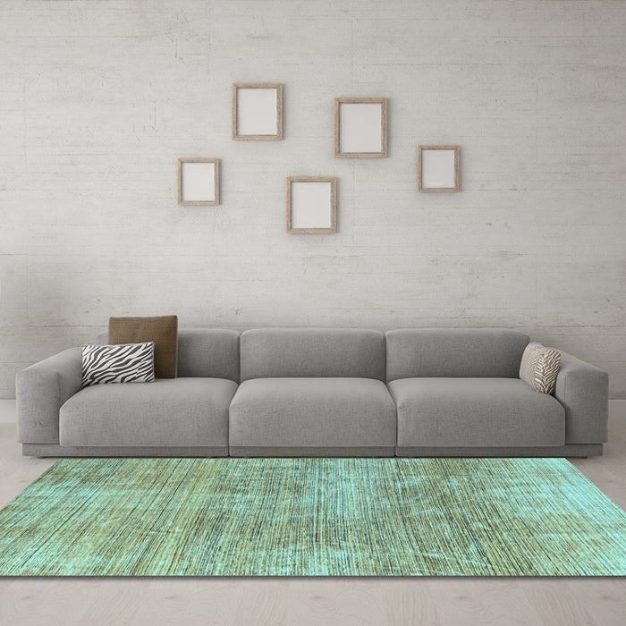 Machine Washable Abstract Light Blue Modern Rug in a Living Room, wshabs3322lblu