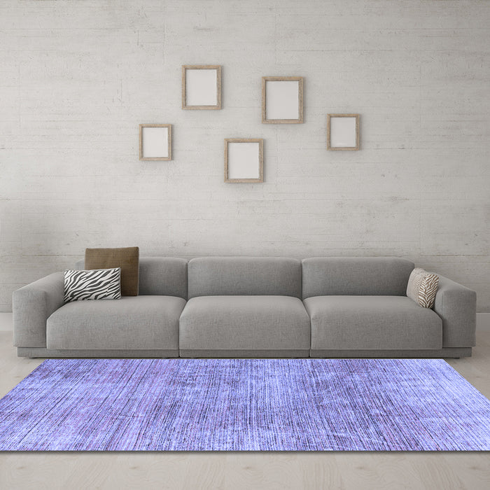 Machine Washable Abstract Blue Modern Rug in a Living Room, wshabs3322blu