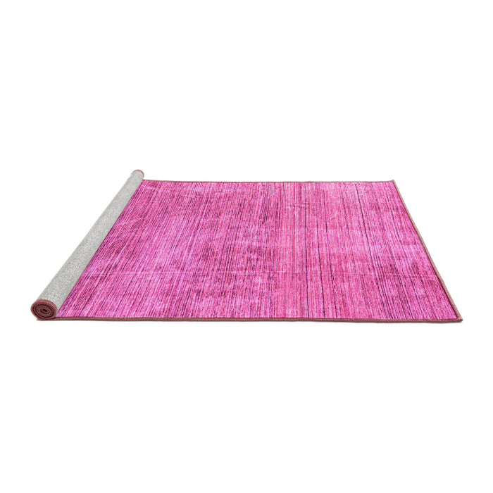 Sideview of Machine Washable Abstract Pink Modern Rug, wshabs3322pnk