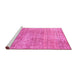 Sideview of Machine Washable Abstract Pink Modern Rug, wshabs3322pnk