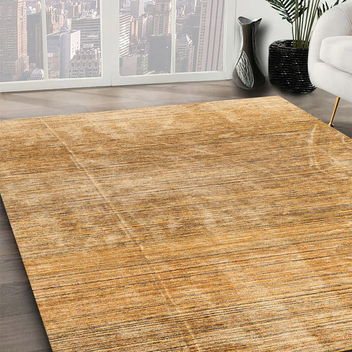 Abstract Orange Modern Rug in Family Room, abs3322