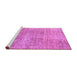 Sideview of Machine Washable Abstract Purple Modern Area Rugs, wshabs3322pur