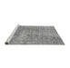 Sideview of Machine Washable Abstract Gray Modern Rug, wshabs3322gry