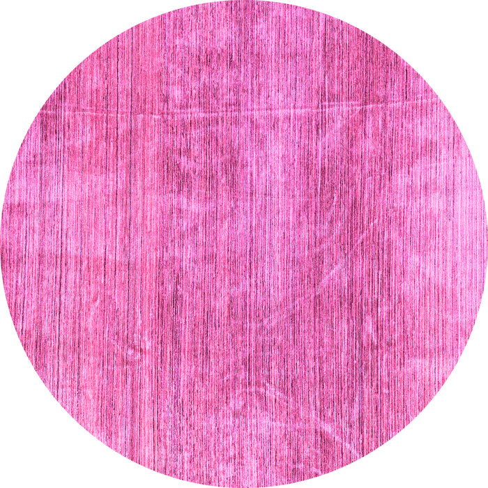 Round Abstract Pink Modern Rug, abs3322pnk