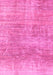 Machine Washable Abstract Pink Modern Rug, wshabs3322pnk