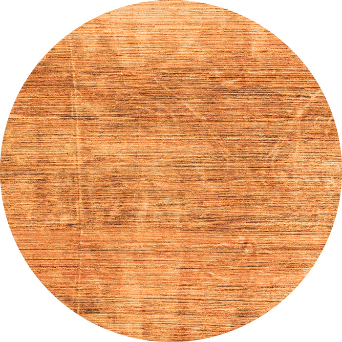 Round Abstract Orange Modern Rug, abs3322org