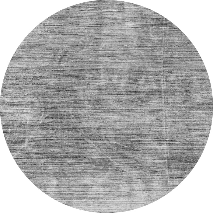 Round Abstract Gray Modern Rug, abs3322gry