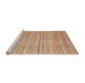 Sideview of Machine Washable Abstract Chestnut Red Rug, wshabs3323