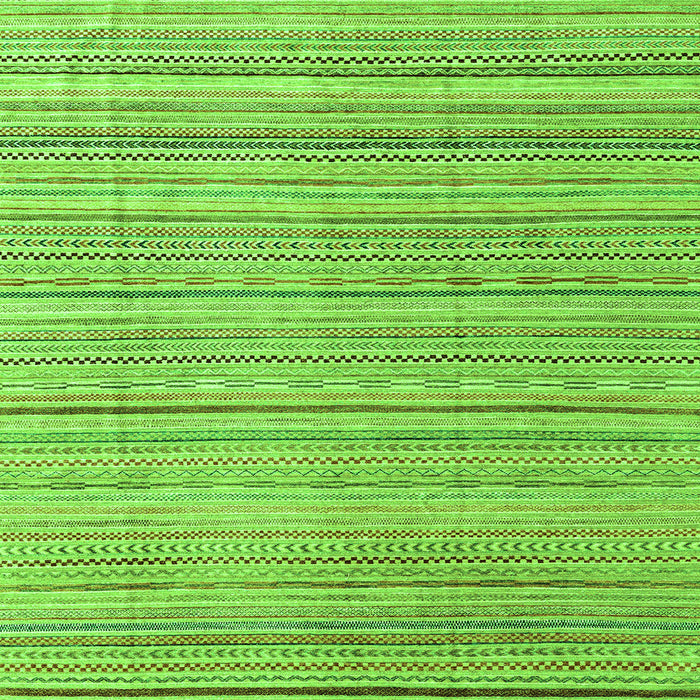Square Machine Washable Abstract Green Modern Area Rugs, wshabs3323grn