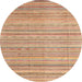 Round Abstract Chestnut Red Modern Rug, abs3323