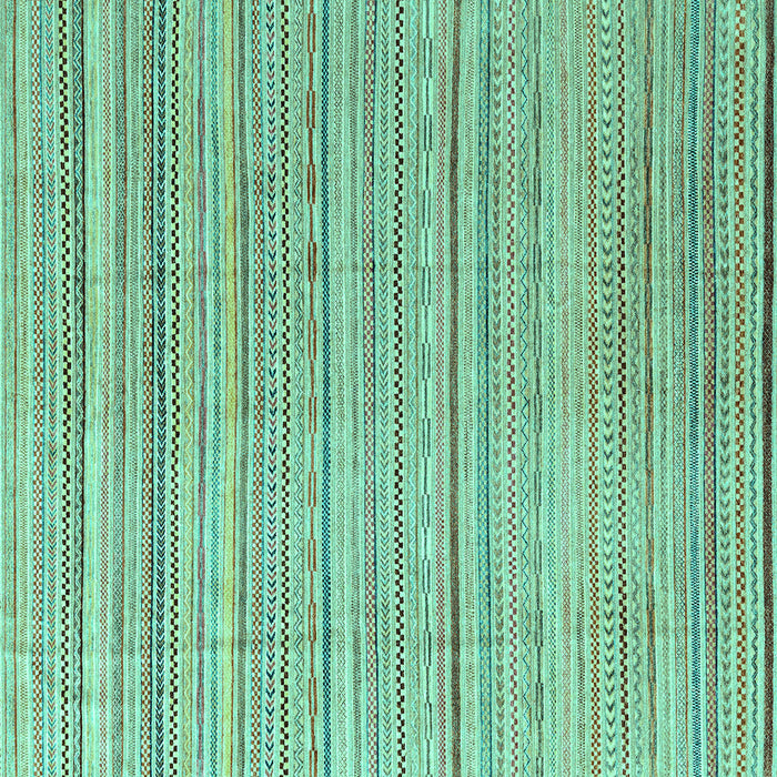 Square Machine Washable Abstract Turquoise Modern Area Rugs, wshabs3323turq