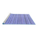 Sideview of Machine Washable Abstract Blue Modern Rug, wshabs3323blu